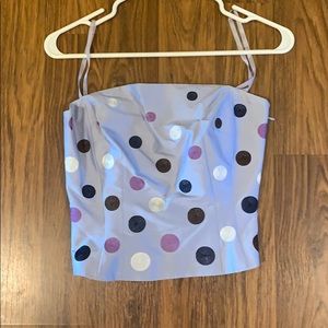 Polka dot Ann Taylor strapless top
